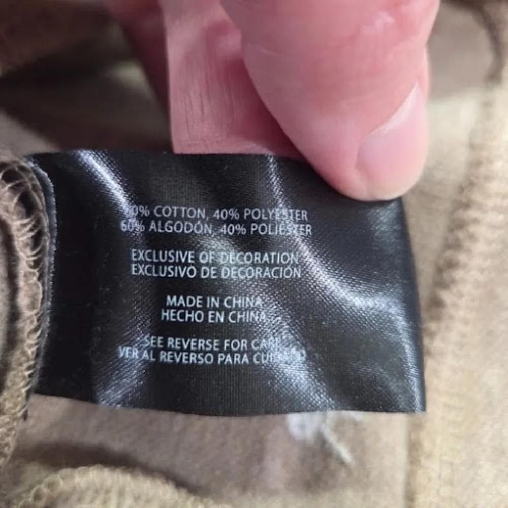 Banana Republic‎ Quarter Zip Men's Large Tan Waffle Knit Cotton Blend Pullover